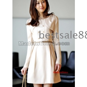 Free Shipping Wholesale new fashion 2012 elegant Korean version Slim waist fashion dress autumn commuter skirt