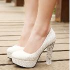 Free Shipping Wholesale New arrival Hot Sale Specials spike super sweety round toe crystal clear shallow mouth platform heels shoes EU34-39