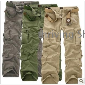   free shipping  The new trend of summer trousers pocket  leisure trousers straight tube