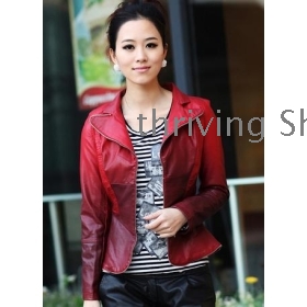 free shipping Autumn outfit new women's gradual female leather motorcycle jackets served short money      