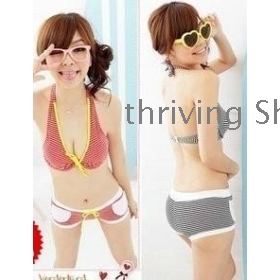 free shipping In the hot spring inner fission bikini sexy small chest gathered "steel female bathing suit  Retail price  