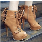 free shipping High fashion with fine with fish mouth strap cool boots sandals        