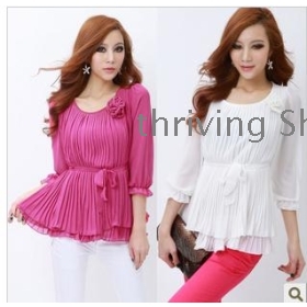  free shipping The new spring fair maiden outfit plait sleeves snow spins unlined upper garment