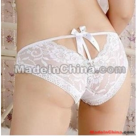 A quality free shipping new women's Transparent pure cotton underwear bud silk underwear 20PCS--