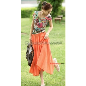 free shipping new women's Boximiya bust skirt candy colors a great long skirt g1