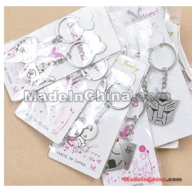 free shipping new  lovers key lovely stainless steel key ring 50pcs 