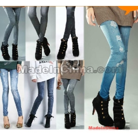 free shipping new women's Tall waist big yards  cowboy render pants  30pcs  