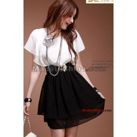 free shipping new women's plus sizes Chiffon dress skirt i1