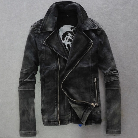 Free shipping!!!  NEW arrive 2012 Fashion Men's high-grade washed torn Motorcycle Jacket, jean Coat #001