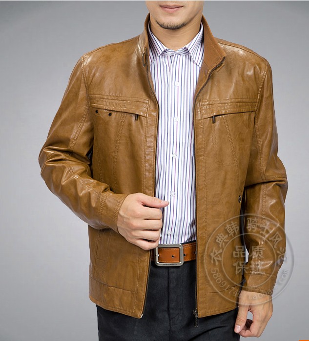 sale 2012 Men s casual leather jacket Sheepskin – Wholesale Free shipping Hot sale 2012 Men&#39;s ...