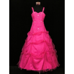 092  Free shipping!Fashion 2013  cute  sell  pink  Flower Girls Dresses/dancing party/ wedding/ Evening dress ( Custom-mad 2-16 years old