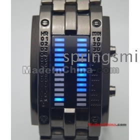 Retail sale 1pc/lot black metal band top cool fashion Army led man watch, alloy metal band and case,led movement,hot sale popular freeshipping by China post 