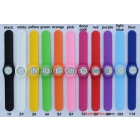 1000pcs/lot high quality unisex watch adult slap snap jelly candy silicone watch new fashion color quartz face 12numeral watches with opp packing