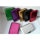 Wholesale 25pcs/lot Aluminium Credit card wallet cases ( 8 colors available) card holder, bank card case aluminum wallets