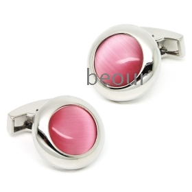  Pink Opal  Wedding  Cufflinks with high quality, free shipping BAC-495