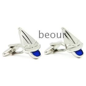 Free shipping,high quality, silver metal smile  face cufflinks for  men BAS-522