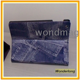 Denim Jeans Printed Wallet Leather Case Cover Stand For   2 ,3 Free shipping 