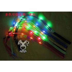 LED dog leash, flashing dog leash, light pet leash, LED dog belt,dog lead, pet lead many colours 