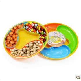 Year high-grade plastic round candy dish color box of candy or fruit 