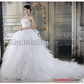 2012 new Luxury trailing marriage gauze han edition showily bride wedding gown 