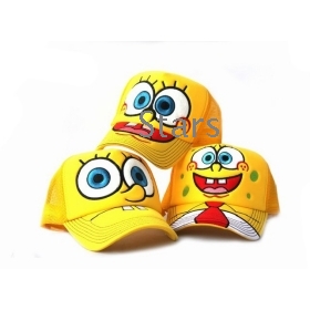 50pcs/lot snapback Cartoon Charm hats Sports caps Boys and girls Fashionable hats Spongebob hat