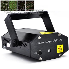 Livraison gratuite + lumière rouge scintillement vert de scène de laser de scintillement