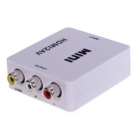 Mini HDMI / DVI- 1080P om AV / CVBS Composite Converter Ondersteuning PAL / NTSC 480i 576i