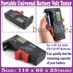  Universal Scales Handheld Battery Volt Tester for 1.5V AA Cell 9V Batteries_Free Shipping  5pcs/lot 