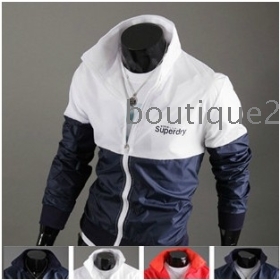 2012 nuovi uomini di colori misti versione coreana giacca da baseball uniforme di sport di modo giacca di stand- collare
