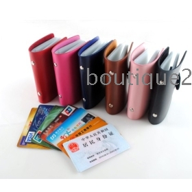 Wholesale  free shipping retail new fashion leather bank credit Card team holder bag case membership card bag 