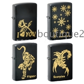 Free shipping Wholesale Kerosene lighter totem gift collection gift lighters 4 pcs / set with Gift Box