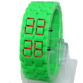 Free Shipping!LED Watch  Lava Style Iron Samurai Metal 10pcs/lot#123