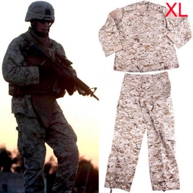 Desert Digital Battledress Combat Uniform Fighting Training Clothing - XLSize