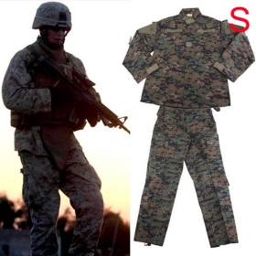 Digital Camouflage Suit Military Clothing Vertical Collar Fighting Training Uniform - S Size