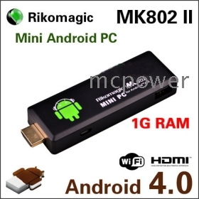 5pcs DHL Free Shipping 2012 802 II Android 4.0 Mini PC Rikomagic Mini Android PC A10 CORTEX A8 1GB  4GB WiFi TV Box