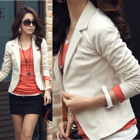 Free Shipping New Fashion Sexy Women OL Career casual long-sleeved cultivating small suit jacket BF32 