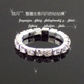 Free shipping Fashion HOTSELL Jewelry wholesale Elastic flash ring refers to