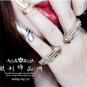  Fashion HOTSELL Jewelry wholesale Retro punk wave of people  wings rings [A080]