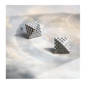 Free Shipping Fashion HOTSELL Korean jewelry wild retro Stud woven square pattern [B116]