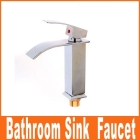 Wholesale Via EMS Single handle  Finish Brass Waterfall Bathroom Sink Faucet for bathroom or kitchen using,H8560,free shipping 
