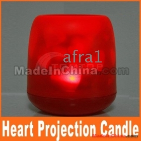 High quality LED electronic flameless light Heart projection Candle Red ' Day Allhallowmas present