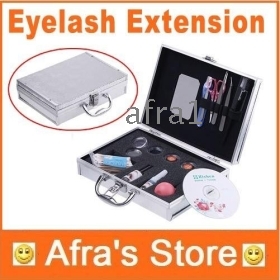 Big Discount ! False Eye Lash Eyelash Eyelashes Extension Kit Full Set with Case, Free Shipping, Dropshipping 
