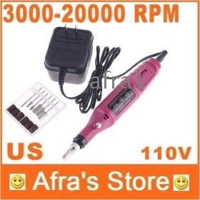 High quality Promotions, Electric Nail Drill Manicure Pedicure Bits 3000-20000 RPM 110V 60Hz/(US Plug),Free Shipping 