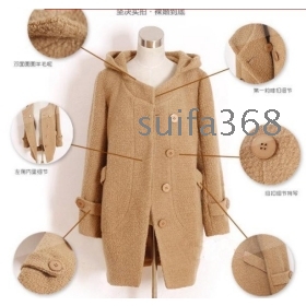      free shipping 2012  Korean version of the new winter women woolen jacket coat