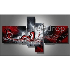 oil paintings on canvas red black white home decoration Modern abstract Oil Painting wall art B226