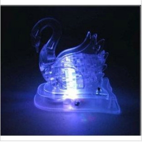 LED luminous crystal swans three-dimensional puzzle  Crystal blocks