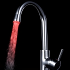 LED Faucet/Tri-color thermostat / temperature change Single cold/Light-emitting hot and cold kitchen faucet