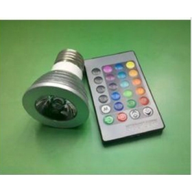 16 Color Changing E27 3W RGB LED Light Bulb Lamp AC85V~265V + IR Remote Control 