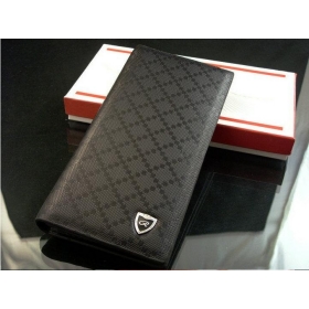 Wholesale-Men Long Leather Wallet Casual Pocket Card Clutch Center Bifold Clip Purse Black