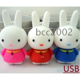 new 16GB/ 8GB/ 4GB/2GB/1GB bargain price Cartoon rabbit Memory Stick USB Flash Drive Free shipping